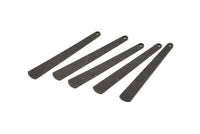 Black Necklace Bar, 12 Oxidized Black Brass Textured Bar Charms With 1 Hole, Earrings, Pendants (43x6x0.80mm) D0795 S1010