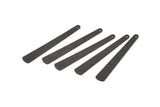 Black Necklace Bar, 12 Oxidized Black Brass Textured Bar Charms With 1 Hole, Earrings, Pendants (43x6x0.80mm) D0795 S1010