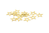 Brass Star Blank, 100 Raw Brass Tiny Star Blanks, Stamping Blanks (16mm) A1181