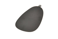 Black Drop Charm, 2 Oxidized Black Brass Textured Drop Shaped Charms With 1 Loop, Pendants, Earrings, Findings (53x30x0.50mm) D876 S969