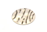 Gümüş Dalgalı Disk, 1 Delikli 6 Antik Gümüş Kaplamalı Pirinç Dalgalı Disk, Küpeler, Bulgular (25x0.60mm) D871