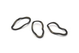 Black Drop Charm, 24 Oxidized Black Brass Drop Charms Without Hole, Findings (24x13x0.80mm) D856 S1029