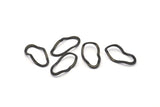 Black Drop Charm, 24 Oxidized Black Brass Drop Charms Without Hole, Findings (24x13x0.80mm) D856 S1029