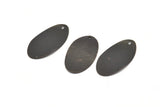 Black Oval Charm, 12 Oxidized Black Brass Textured Oval Stamping Blanks With 1 Hole, Earrings, Findings (29x16x0.50mm) D0825 S993