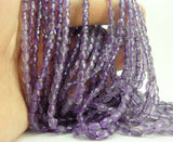 Amethyst 6x4mm Barrel  Faceted Gemstone Beads 15.5 inches Full Strand G50 T063
