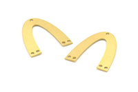 Brass Geometric Charm, 8 Raw Brass V Shaped Charms With 5 Holes, Pendants, Findings (28x24x0.70mm) A1165
