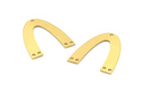 Brass Geometric Charm, 8 Raw Brass V Shaped Charms With 5 Holes, Pendants, Findings (28x24x0.70mm) A1165