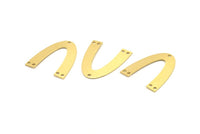 Brass Geometric Charm, 8 Raw Brass V Shaped Charms With 5 Holes, Pendants, Findings (28x24x0.70mm) A1165