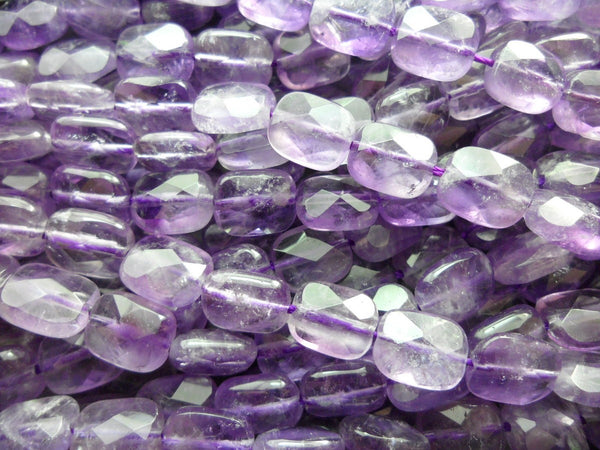 Amethyst 10x8mm Rectangle Faceted  Gemstone Beads 15.5 inches Full Strand T022