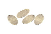 Silver Oval Charm, 12 Antique Silver Plated Brass Textured Oval Stamping Blanks With 1 Hole, Earrings, Findings (29x16x0.50mm) D0825 H0815