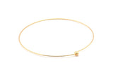 Gold Choker Findings, Gold Plated Brass Wire Choker Collar Findings, Necklace Blanks (136x1.5mm) P003 R056 R074