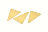 Pirinç Üçgen Tılsım, 1 Delikli 24 Ham Pirinç Üçgen Tılsım, Bulgular, Küpeler (29x20x0,50 mm) D1119