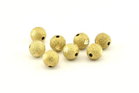 Brass Ball Bead, 24 Raw Brass Spacer Beads, Findings (8mm) D1239