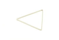 Silver Triangle Charm, 12 Silver Tone Brass Triangle Rings, Findings (44x39x1mm) D1292
