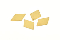 Brass Diamond Charm, 24 Raw Brass Diamond Charms With 1 Hole, Earrings,  Findings (21x14x0.60mm) D964