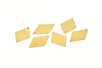 Brass Diamond Charm, 24 Raw Brass Diamond Charms With 1 Hole, Earrings,  Findings (21x14x0.60mm) D964