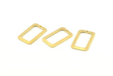 Brass Rectangle Charm, 10 Raw Brass Rectangle Charms With 1 Hole, Earrings, Findings (25x15x1mm) D1156