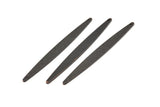 Siyah Kolye Çubuğu, 1 Delikli 6 Oksitlenmiş Siyah Pirinç Dokulu Çubuk Tılsımı, Küpeler, Kolye Uçları (62x6x1mm) D0697 S1012