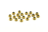 Brass Bead Keeper, 12 Raw Brass Bead Keeper, Silicone And Brass, Rondelle (5.5x3mm) D1223