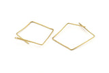 Brass Hexagon Earring, 24 Raw Brass Wire Hexagon Earring Charms With 1 Hole, Pendants, Findings (30x30x0.80mm) D1316
