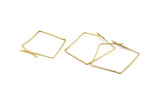 Brass Hexagon Earring, 24 Raw Brass Wire Hexagon Earring Charms With 1 Hole, Pendants, Findings (30x30x0.80mm) D1316