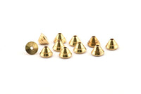 Round Spacer Bead, 24 Raw Brass Circle Industrial Spacer Beads, Findings (6x4.5mm) D1279