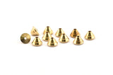 Round Spacer Bead, 24 Raw Brass Circle Industrial Spacer Beads, Findings (6x4.5mm) D1279