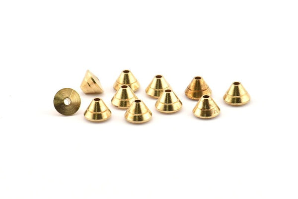 Round Spacer Bead, 24 Raw Brass Circle Industrial Spacer Beads, Findings (6x4.5mm) D1279