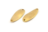 Brass Drop Charm, 8 Raw Brass Irregular Connectors With 2 Hole, Findings (29x11x1.5mm) D1082