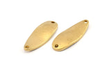 Brass Drop Charm, 8 Raw Brass Irregular Connectors With 2 Hole, Findings (29x11x1.5mm) D1082