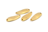 Brass Drop Charm, 8 Raw Brass Irregular Connectors With 2 Hole, Findings (29x11x1.5mm) D1082