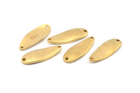 Brass Drop Charm, 8 Raw Brass Irregular Connectors With 2 Hole, Findings (29x11x1.5mm) D1082