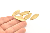 Brass Drop Charm, 8 Raw Brass Irregular Connectors With 2 Hole, Findings (29x11x1.5mm) D1082