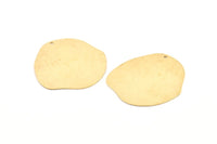 Brass Geometric Charm, 6 Textured Raw Brass Stamping Blanks With 1 Hole, Pendants, Earrings, Findings (35x32x0.60mm) D1117