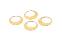 Brass Round Charm, 50 Raw Brass Hoop Charms, Earrings, Findings (17.5x0.60mm) D1170