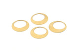 Brass Round Charm, 50 Raw Brass Hoop Charms, Earrings, Findings (17.5x0.60mm) D1170