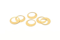 Brass Round Charm, 50 Raw Brass Hoop Charms, Earrings, Findings (17.5x0.60mm) D1170