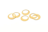 Brass Round Charm, 50 Raw Brass Hoop Charms, Earrings, Findings (17.5x0.60mm) D1170