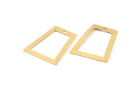 Brass Trapezoid Charm, 12 Raw Brass Trapezoid Charms With 1 Hole, Earrings, Findings (28x24x16x0.60mm) D1025