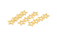 Brass Star Blank, 12 Raw Brass Star Blanks, Earrings, Findings (45x13x0.80mm) D1202