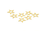 Brass Star Blank, 100 Raw Brass Tiny Star Blanks, Stamping Blanks (16mm) A1181