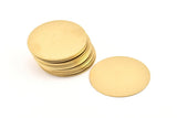 Brass Round Blank, 2 Raw Brass Stamping Blanks, Tags Without Holes (40mm) D1078