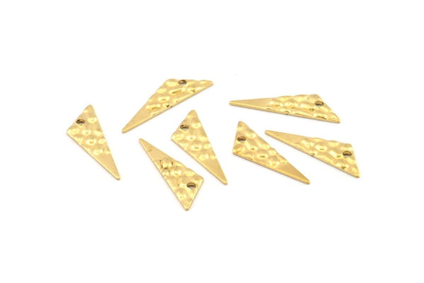 Pirinç Üçgen Tılsım, 1 Delikli 50 Ham Pirinç Üçgen Tılsım, Küpeler, Bulgular (19x6x1mm) D1066