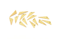 Pirinç Üçgen Tılsım, 1 Delikli 50 Ham Pirinç Üçgen Tılsım, Küpeler, Bulgular (19x6x1mm) D1066