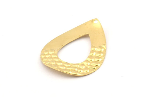 Pirinç Damla Tılsımı, 1 Delikli 12 Ham Pirinç Damla Tılsımı, Kolye Uçları, Bulgular (32x24,5x0,60 mm) D1032