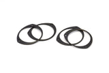 Black Circle Connector, 24 Oxidized Black Brass Circle Connectors With 2 Holes, Findings (26x22x0.80mm) D0743 S1023