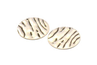 Gümüş Dalgalı Disk, 1 Delikli 6 Antik Gümüş Kaplamalı Pirinç Dalgalı Disk, Küpeler, Bulgular (25x0.60mm) D871