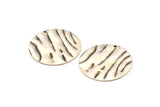 Gümüş Dalgalı Disk, 1 Delikli 6 Antik Gümüş Kaplamalı Pirinç Dalgalı Disk, Küpeler, Bulgular (25x0.60mm) D871