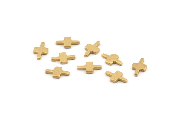 Brass T Blank, 100 Raw Brass T Shape Blanks, Earrings, Findings (9x5x1mm) D1014