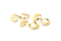Brass Infinity Charm, 12 Raw Brass Infinity Necklace Charms With 2 Holes, Connectors, Earrings, Findings (29x15x0.80mm) D1246